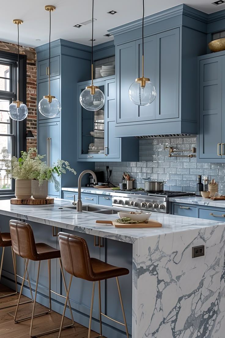 Blue kitchen